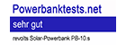 Powerbanktests.net: Solar-Powerbank PB-100.s mit 10.000 mAh, Ladestand-Anz., 2x USB