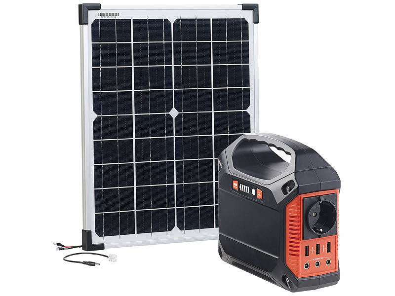 ; Solarpanels faltbar, Solaranlagen-Set: Mikro-Inverter mit MPPT-Regler und Solarpanel 