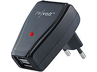 revolt 2-fach-USB-Netzteil für 110  240 V, 1 A für iPod, iPhone, Navi u.v.m.; USB-Steckdosen, Kfz-USB-Netzteile für 12/24-Volt-Anschluss USB-Steckdosen, Kfz-USB-Netzteile für 12/24-Volt-Anschluss 