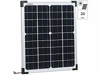 revolt Mobiles Solarpanel mit monokristallinen Solarzellen, 20 Watt