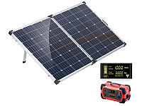 revolt Powerstation & Solar-Generator mit mobilem 160-Watt-Solarpanel; 800 Wh; Solarpanels, Solarpanels faltbar 