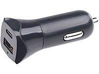 revolt Kfz-USB-Ladegerät mit USB-C & -A-Port, 12/24 V, 3,1 A; Mehrfach-USB-Netzteile für Steckdose Mehrfach-USB-Netzteile für Steckdose 