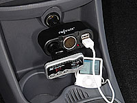 revolt Kfz-Verteiler mit 2x 12V und 2x 5V USB-Buchsen, 4,8A; Kfz-USB-Netzteile für 12/24-Volt-Anschlüsse Kfz-USB-Netzteile für 12/24-Volt-Anschlüsse Kfz-USB-Netzteile für 12/24-Volt-Anschlüsse