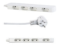 revolt Extraschmale 4-fach-Steckdosenleiste für Eurostecker, 230 V, 2.300 W; USB-Steckdosen USB-Steckdosen USB-Steckdosen USB-Steckdosen 