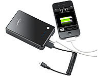 revolt Powerbank mit 8100 mAh für iPod, iPhone, Handy, Player; USB-Solar-Powerbanks USB-Solar-Powerbanks 