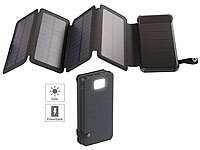 revolt Solar-Powerbank, faltbares Solarpanel, LED-Lampe, 8.000 mAh, 2,1 A, 5W; Solarpanels faltbar 