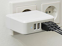 revolt Intelligentes 5-Port-USB-Wandnetzteil Smart Power, 34 Watt; USB-Steckdosen, Kfz-USB-Netzteile für 12/24-Volt-Anschluss 