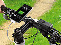 revolt Fahrrad-Dynamo-Ladegerät für Navi, iPhone, Smartphone & Co; USB-Solar-Powerbanks USB-Solar-Powerbanks USB-Solar-Powerbanks 
