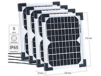 revolt 4er-Set Solarpanels mit monokristalliner Solarzelle 5 Watt; Solarpanels faltbar Solarpanels faltbar 