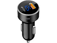revolt Kfz-USB-Ladegerät, LED-Spannungsanzeige, USB-C PD & USB Typ A, 32 W; USB-Solar-Powerbanks USB-Solar-Powerbanks USB-Solar-Powerbanks USB-Solar-Powerbanks 