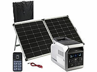 revolt Powerstation & Solar-Generator 1.200 Watt mit Solarpanel 240 Watt; Solarpanels, Solarpanels faltbar Solarpanels, Solarpanels faltbar 