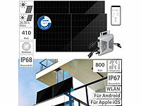 revolt 820W (2x410W) MPPT-Balkon-Solaranlage + 800W On-Grid-Wechselrichter; Solarpanels, Solarpanels faltbar 