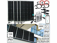 revolt 600W (4x150W) MPPT-Balkon-Solaranlage + 800W On-Grid-Wechselrichter; Solarpanels, Solarpanels faltbar Solarpanels, Solarpanels faltbar 