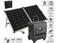 revolt Powerstation & Solar-Generator mit 3.248 Wh + 240-Watt-Solarmodul; Solarpanels faltbar 