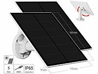 revolt 2er-Set Solarpanels für Akku-IP-Kameras mit USB-C, 5 W, 5 V, IP65; Solarpanels, Solarpanels faltbar Solarpanels, Solarpanels faltbar Solarpanels, Solarpanels faltbar Solarpanels, Solarpanels faltbar 