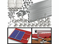 revolt 68-teiliges Dachmontage-Set für 4 Solarmodule, flexibel; 2in1-Solar-Generatoren & Powerbanks, mit externer Solarzelle 2in1-Solar-Generatoren & Powerbanks, mit externer Solarzelle 