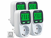 revolt 4er-Set Digitaler Energiekostenmesser, LCD-Display, bis 3.680 W