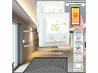 revolt 2er-Set WLAN-Fußbodenheizungs-Thermostat. Sprachsteuerung, App, weiß; Programmierbare Heizkörperthermostate mit Bluetooth Programmierbare Heizkörperthermostate mit Bluetooth Programmierbare Heizkörperthermostate mit Bluetooth 