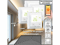 revolt 4er-Set WLAN-Fußbodenheizungs-Thermostat. Sprachsteuerung, App, weiß; Programmierbare Heizkörperthermostate mit Bluetooth Programmierbare Heizkörperthermostate mit Bluetooth Programmierbare Heizkörperthermostate mit Bluetooth 