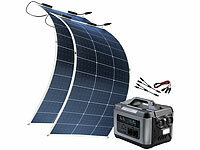 revolt Powerstation & Solar-Generator mit 2.240 Wh & 2 100-Watt-Solarmodule; Solarpanels, Solarpanels faltbar Solarpanels, Solarpanels faltbar 