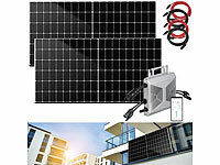 revolt Solar-Set: WLAN-Mikroinverter mit 2x 430-W-Solarmodul, TOPCon-Zellen; Solarpanels, Solarpanels faltbar Solarpanels, Solarpanels faltbar 