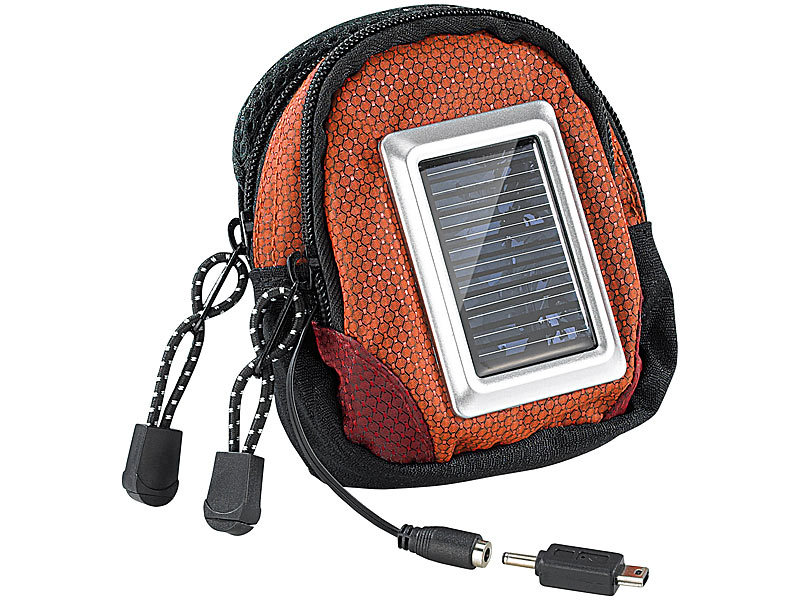 revolt Solar-Ladetasche und Powerbank für mobile Geräte; USB-Powerbanks USB-Powerbanks USB-Powerbanks USB-Powerbanks 