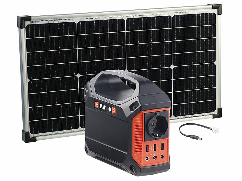 ; Solarpanels faltbar, Solaranlagen-Set: Mikro-Inverter mit MPPT-Regler und Solarpanel 