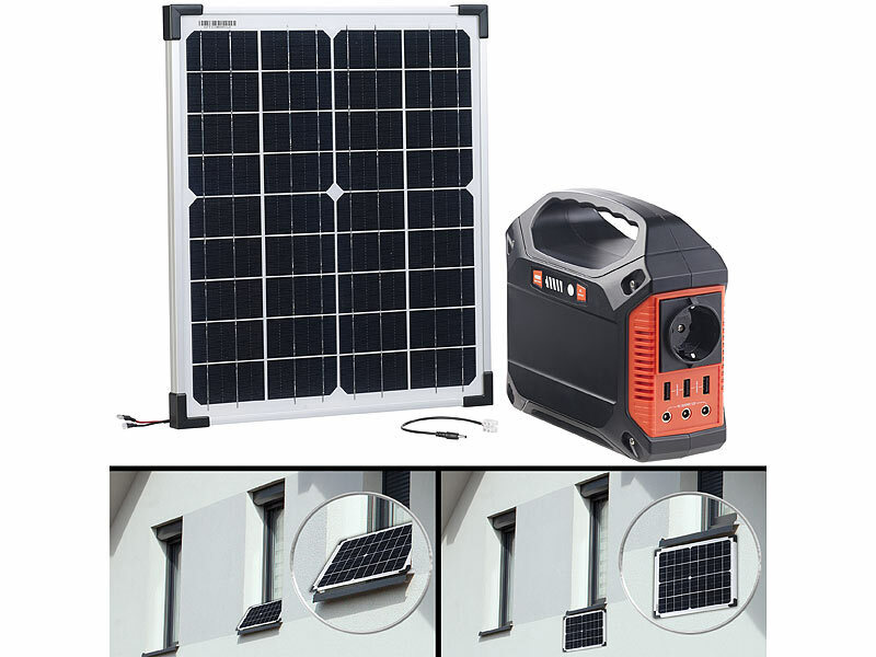 ; Solarpanels faltbar, Solaranlagen-Set: Mikro-Inverter mit MPPT-Regler und Solarpanel 