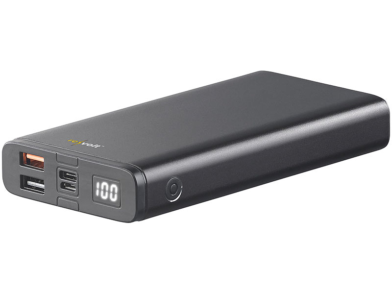 revolt Powerbank 12V: USB-Powerbank mit 20.000 mAh, USB-C Power