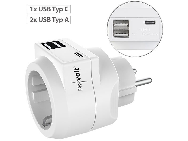  Power USB Steckdose (1x USB-C PD und 1x USB-A)