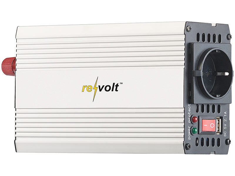 revolt Kfz-Sinus-Spannungswandler 12 Volt auf 230 Volt, USB