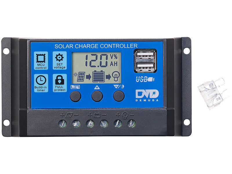 Volt Solarregler Laderegler 12V 10A mit Bluetooth MPPT für AGM GEL