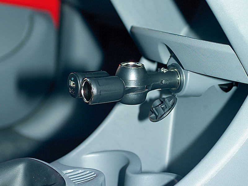 ; Kfz-USB-Netzteile mit 12-24-Volt-Zigarettenanzünder-Buchse 