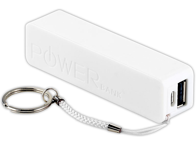 revolt Powerbank für iPhone, Handy & USB-Geräte, weiß, 2.200 mAh; USB Solar Powerbanks USB Solar Powerbanks USB Solar Powerbanks 