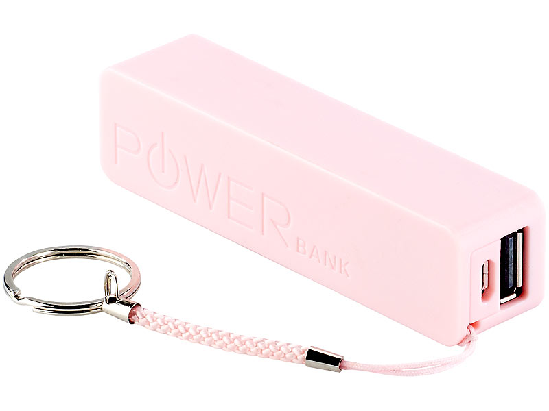 revolt Powerbank für iPhone, Handy & USB-Geräte, rosa, 2.200 mAh; USB Solar Powerbanks USB Solar Powerbanks USB Solar Powerbanks 