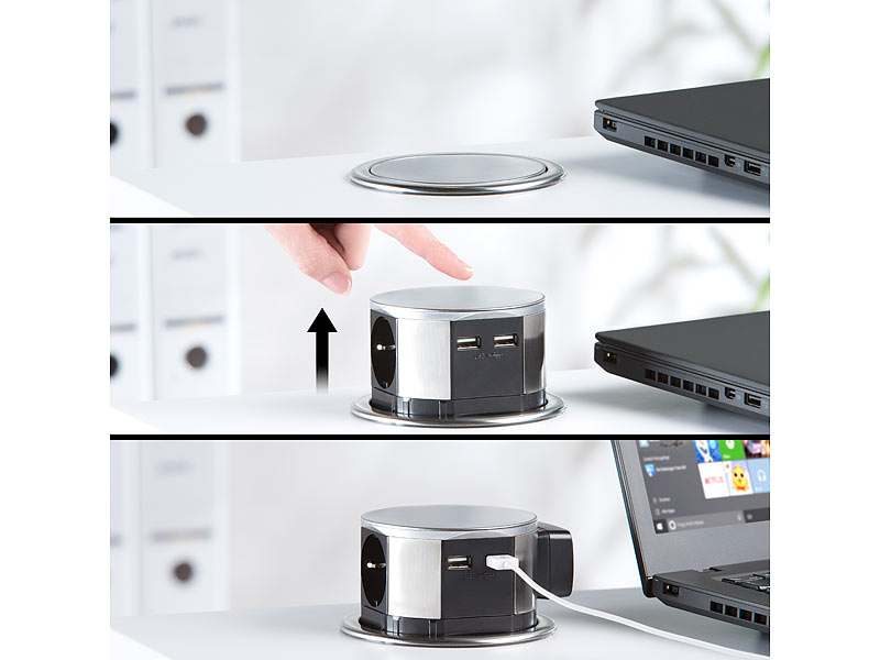 ; Solarpanels, USB-Steckdosen 
