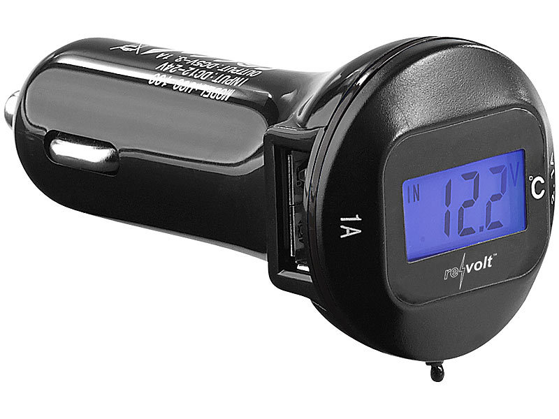 KFZ-Einbaukonsole mit Voltmeter und 2x USB-Anschlüssen und 12V-Bordsp,  26,78 €