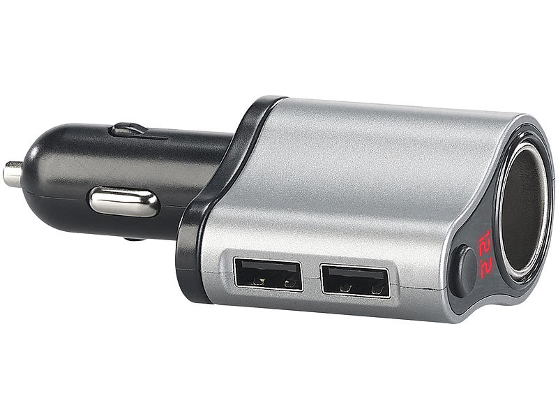 revolt Zigarettenanzünder USB C Adapter: Kfz-USB-Ladegerät mit USB