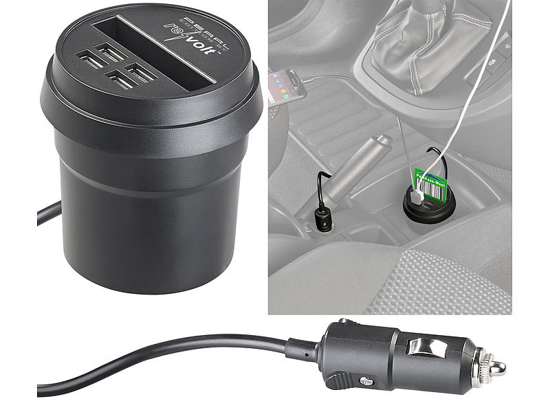 ; Kfz-USB-Netzteile für 12/24-Volt-Anschluss 