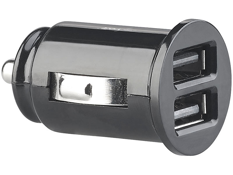 revolt Kfz-USB-Ladegerät mit 2 Ports, für 12/24 Volt, 4,8 A, 24 Watt