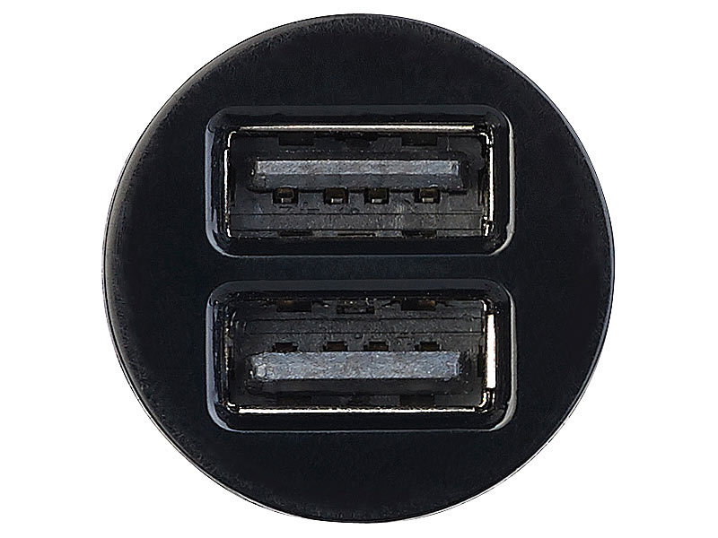 revolt Kfz-USB-Ladegerät mit 2 Ports, für 12/24 Volt, 4,8 A, 24 Watt