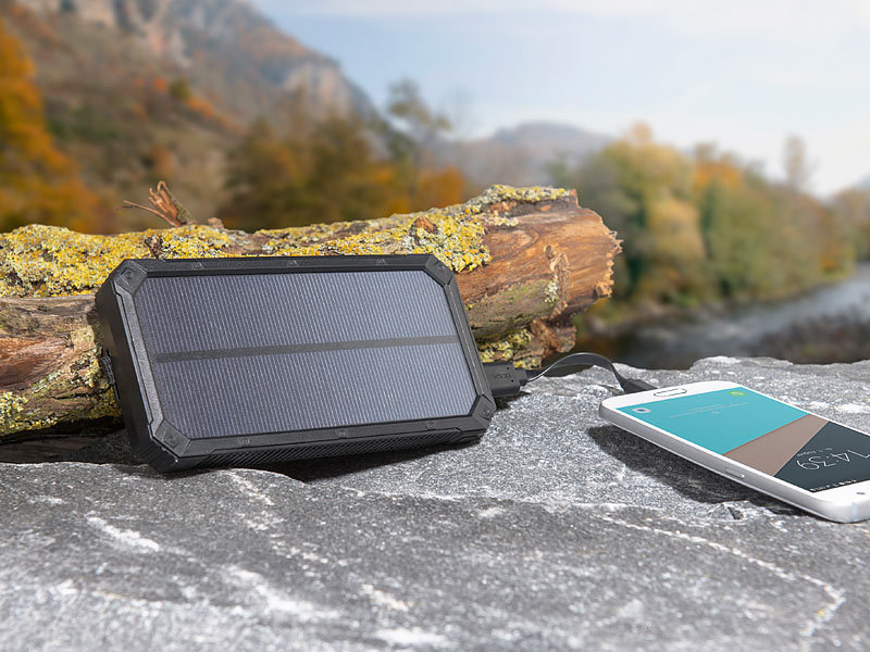 ; USB-Solar-Powerbanks, 2in1-Hochleistungsakkus & Solar-Konverter mit modifizierter Sinuswelle USB-Solar-Powerbanks, 2in1-Hochleistungsakkus & Solar-Konverter mit modifizierter Sinuswelle 