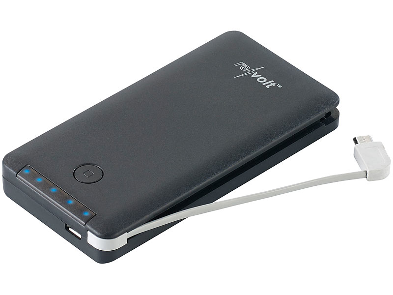 revolt Powerbank mit 5.200 mAh für iPad, iPhone, Handy & USB-Geräte; USB Solar Powerbanks USB Solar Powerbanks USB Solar Powerbanks 