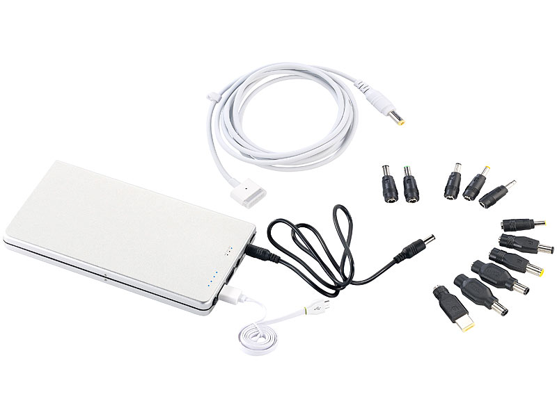 revolt Powerbank mit 35.000 mAh, Alu-Gehäuse, für MacBook bis 2012; USB-Powerbanks USB-Powerbanks 