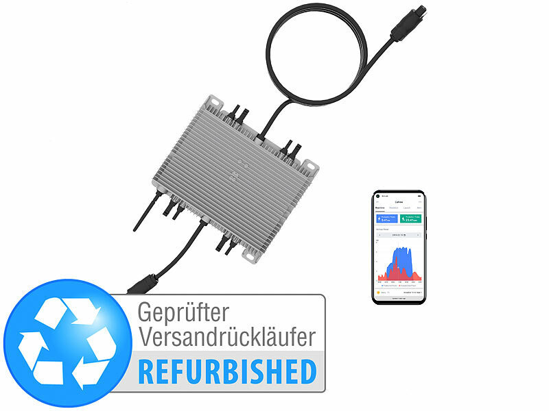 DEWIN Mikro-Wechselrichter,MPPT-Solar-Grid-Tie-Wechselrichter ,Photovoltaik-Stromversorgungssystem-Wechselrichter mit WiFi-Kommunikations- APP-Überwachung (