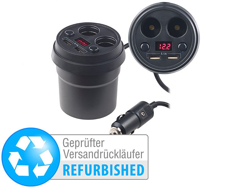 revolt Kfz-Dauerstrom-Adapter mit Mini-USB-Stecker, Versandrückläufer