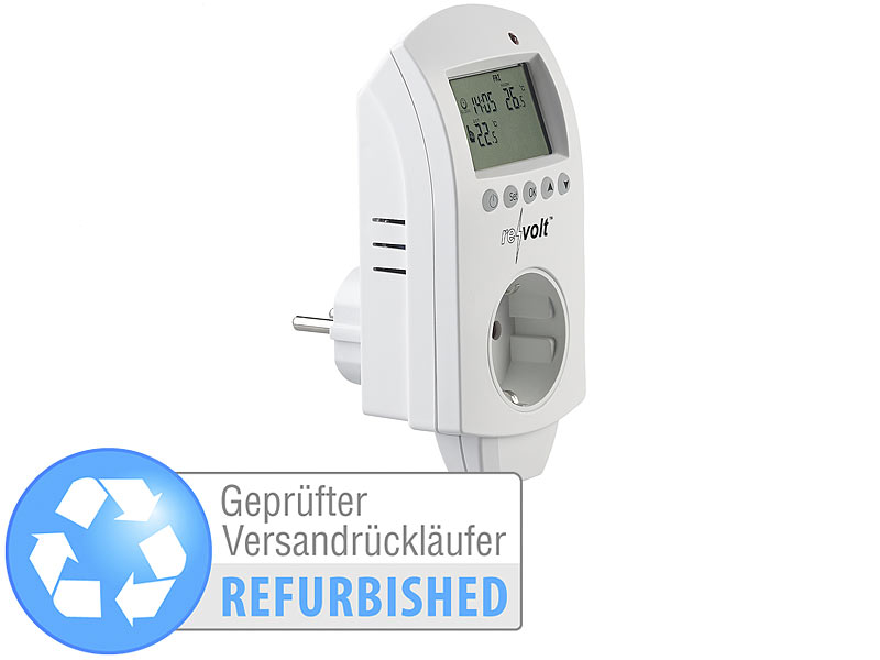 revolt Steckdosenthermostat: Digitales Steckdosen-Thermostat für Heiz- &  Klimageräte, Sensorkabel (Steckdosenthermostat mit Fühler, Thermostat  Steckdose mit Fühler) : : Baumarkt