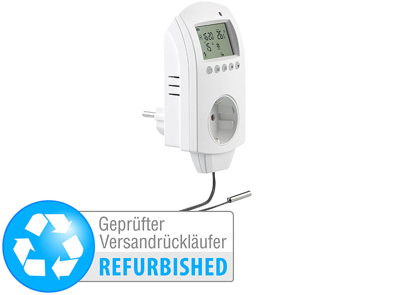 revolt WLAN-Steckdosen-Thermostat für 2 Geräte, Sensor, App,  Sprachsteuerung, PEARL GmbH, Story - lifePR