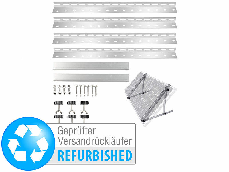 revolt Verstellbare Aluminium-Solarpanel-Halterung mit 28,  Versandrückläufer