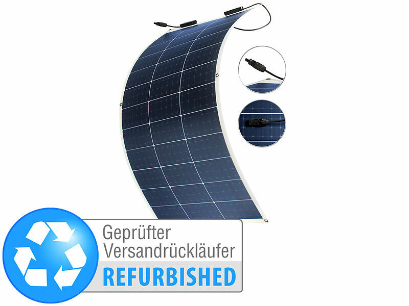 ; Solarpanels faltbar, Solaranlagen-Set: Mikro-Inverter mit MPPT-Regler und Solarpanel 